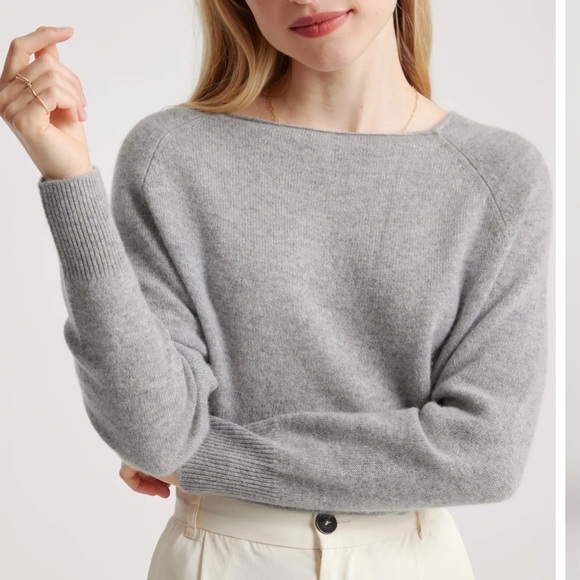 Quince Gray Crew Neck Sweater - Picture 2 of 11